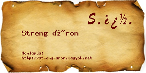 Streng Áron névjegykártya